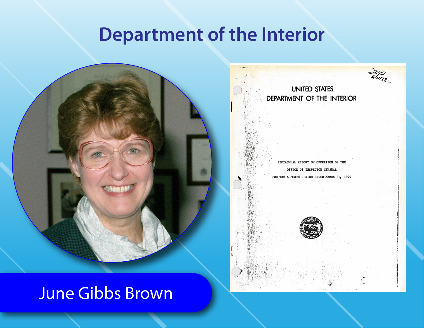Department of Interior - June Gibbs Brown